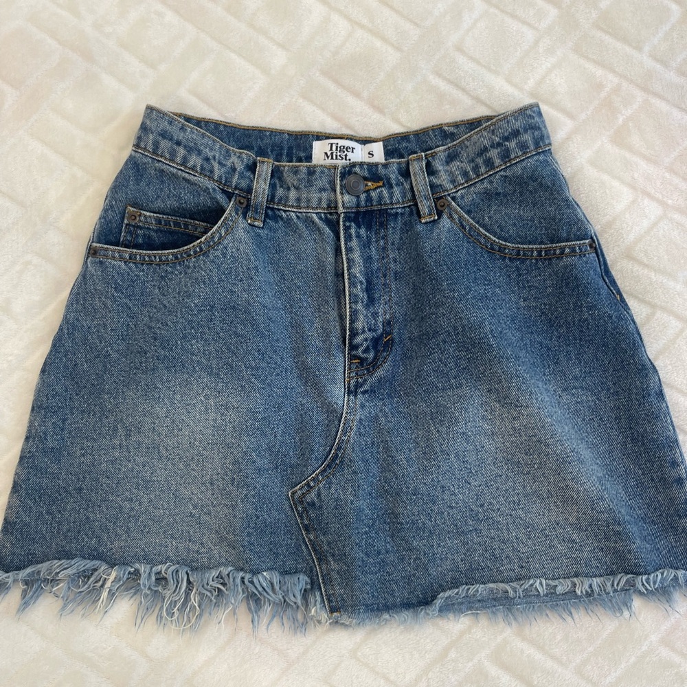 Tiger Mist Blue Denim Skirt